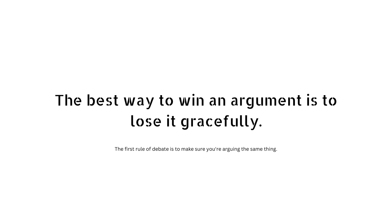 Argument quotes and captions 