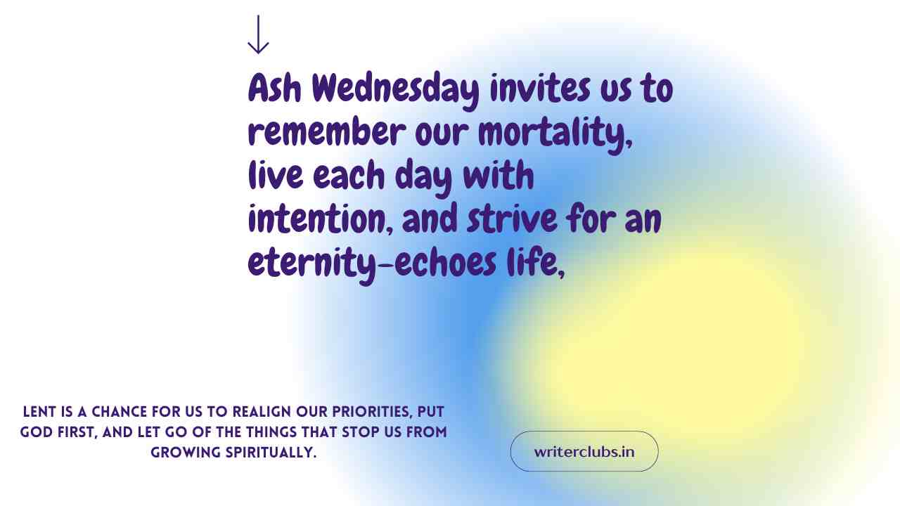 Ash Wednesday quotes and captions