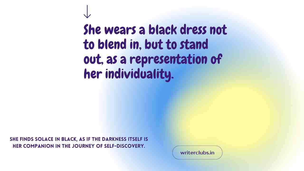 Black dress quotes for girls 