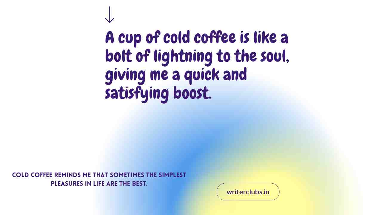 Cold coffee quotes and captions