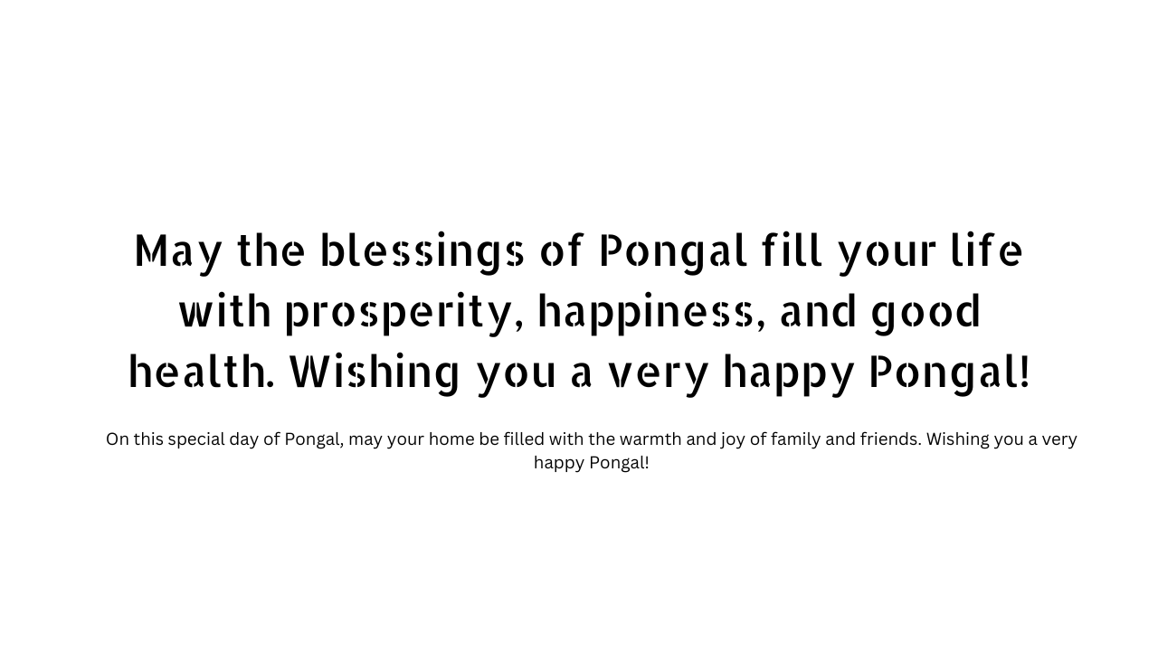 Creative Pongal wishes in English 