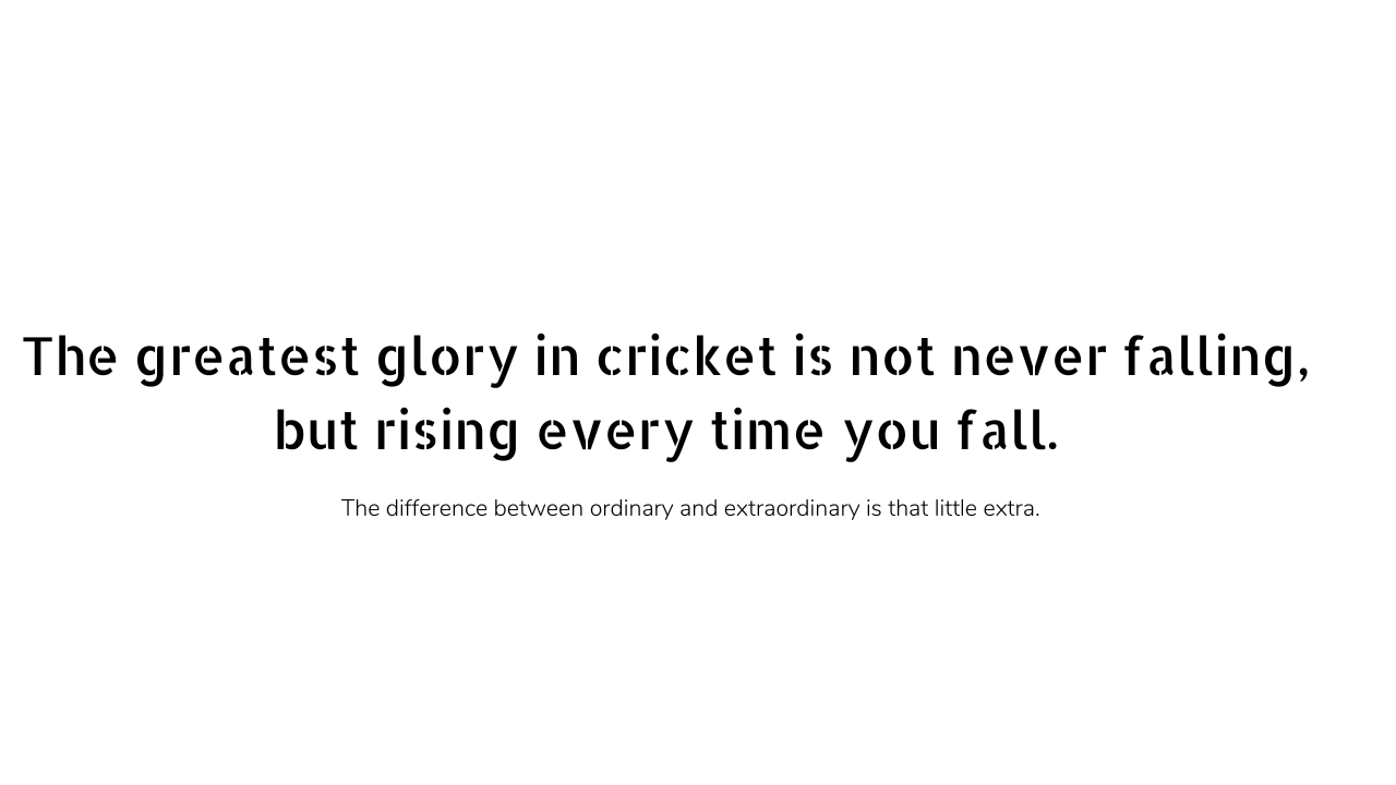 Cricket motivational quotes and captions