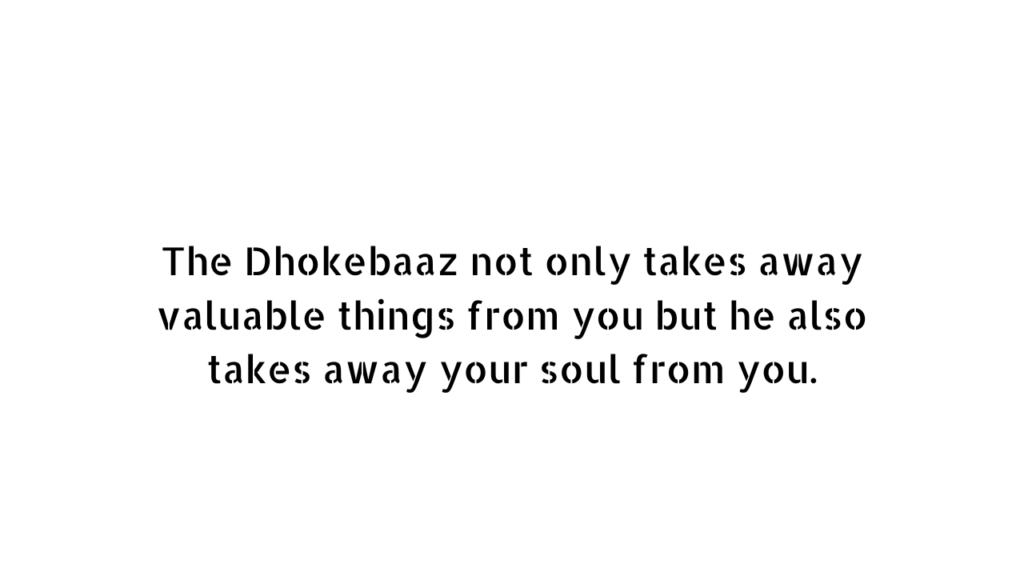 Dhokebaaz quotes wall art 