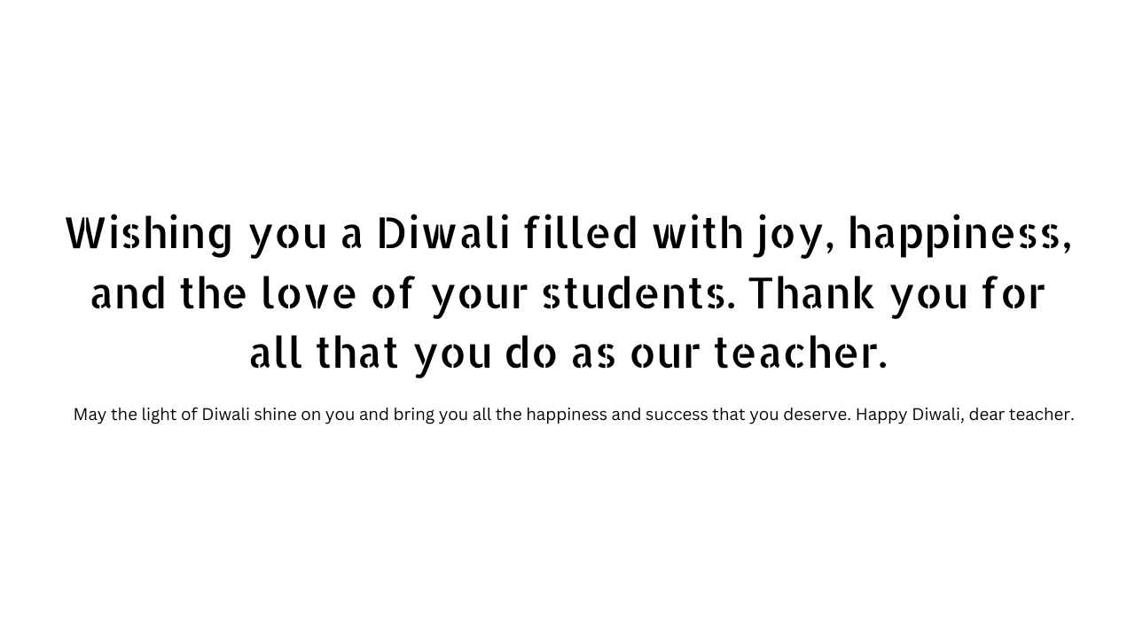 Diwali wishes for teacher 
