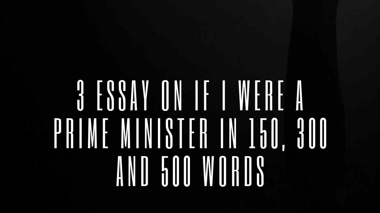 Essay on If I Were a Prime Minister