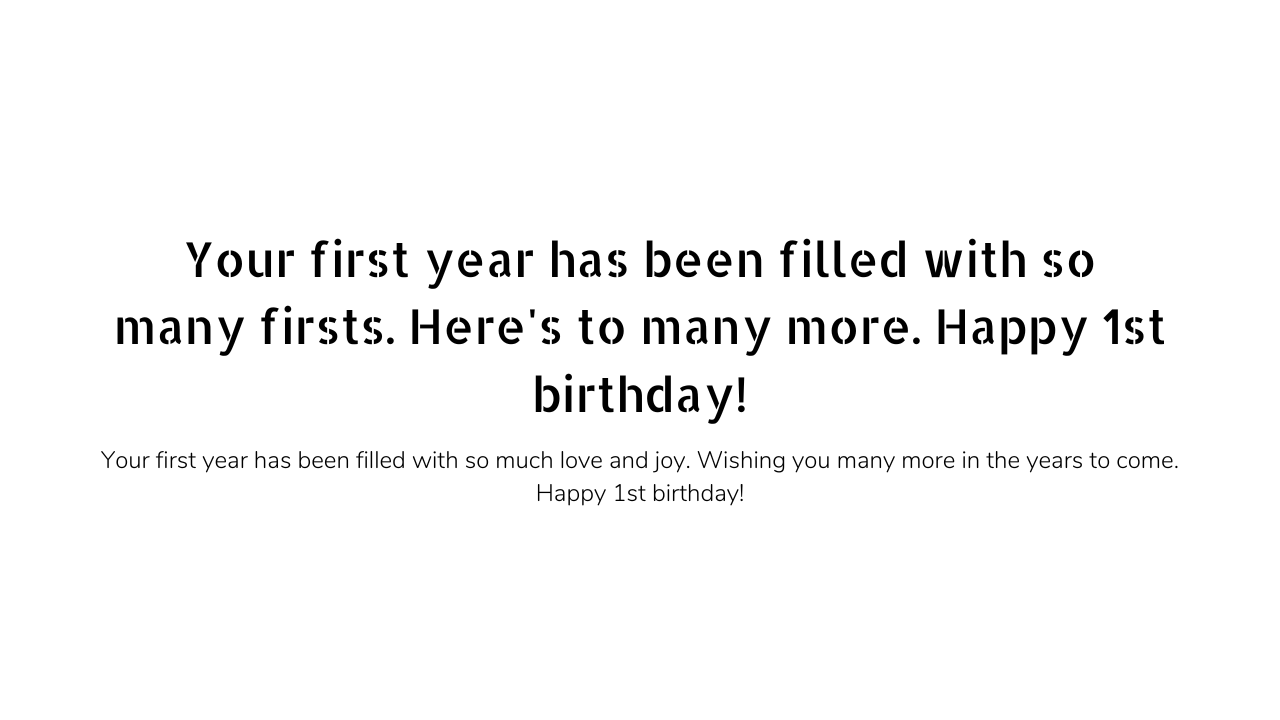 First birthday wishes for baby boy