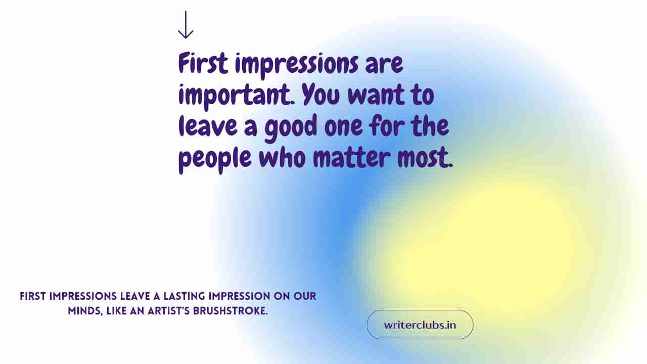 First impression quotes and captions 