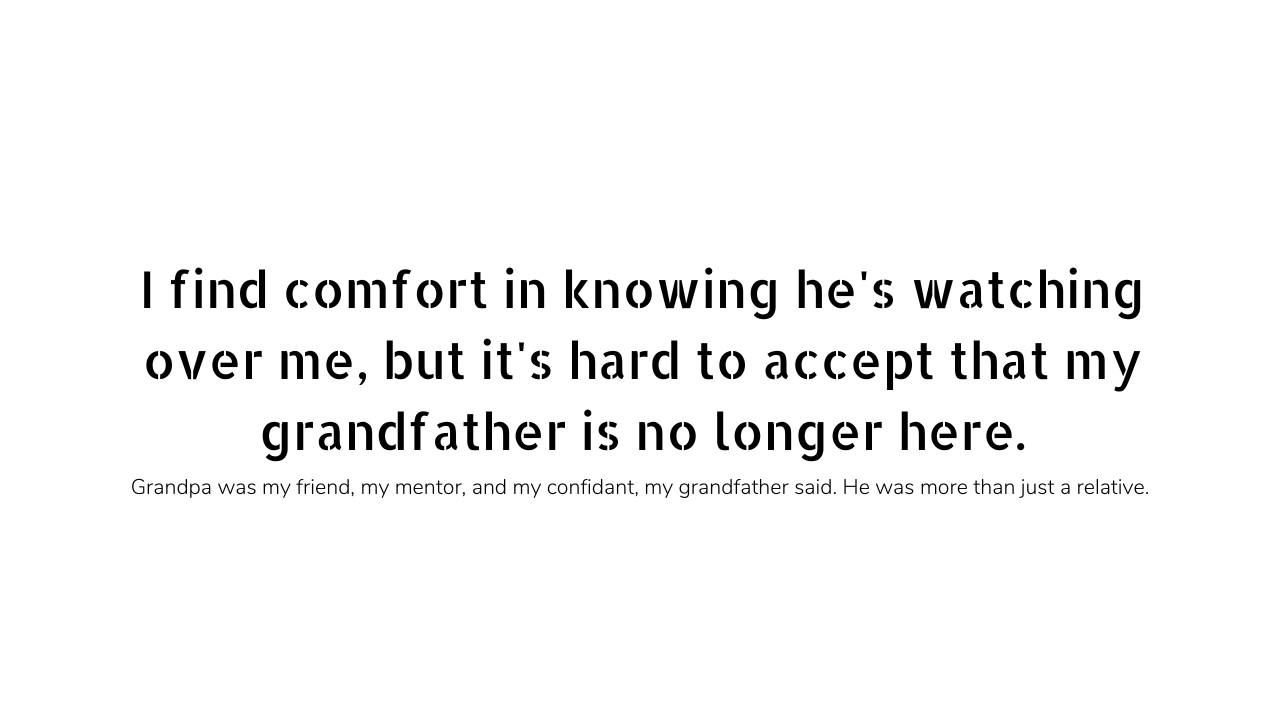 Grandfather missing quotes and captions
