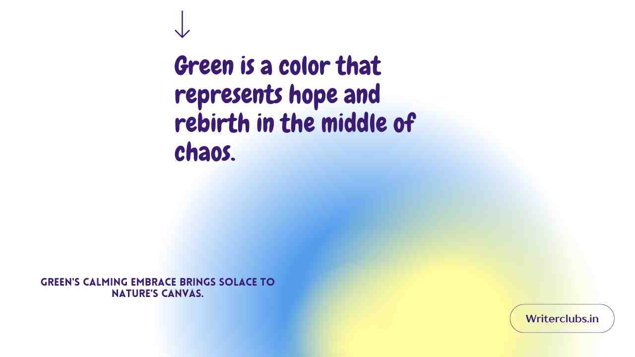 Green Color Quotes 