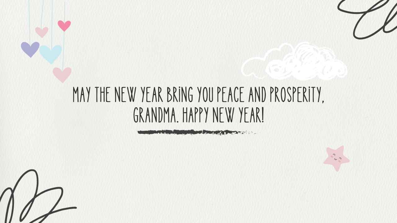 Happy New Year Wishes to Grandmother