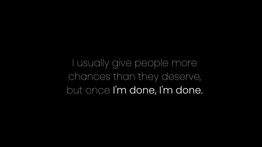 Best I'm done quote written post