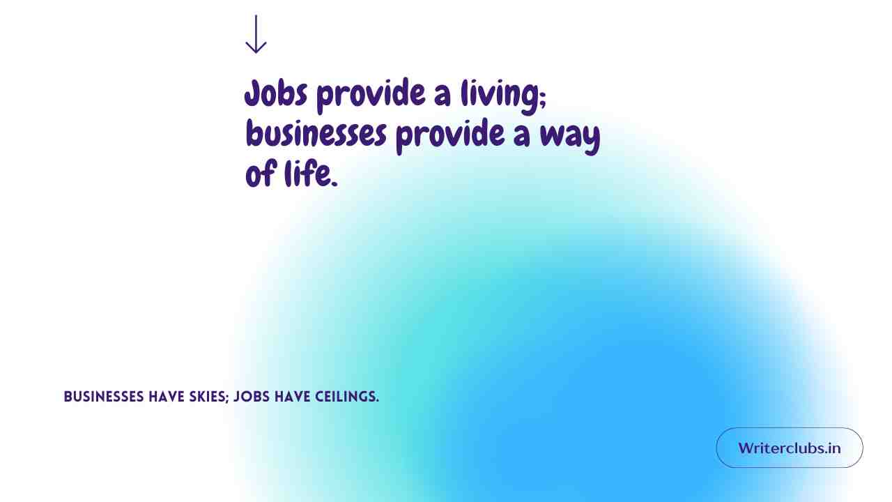 Job Vs Business Quotes 