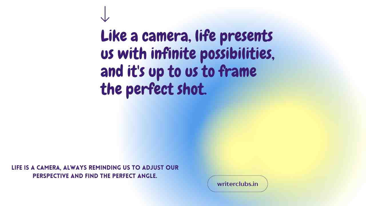 Life is like a camera quotes and captions 