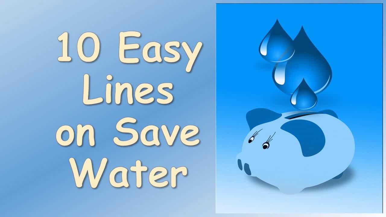Lines on Save water 