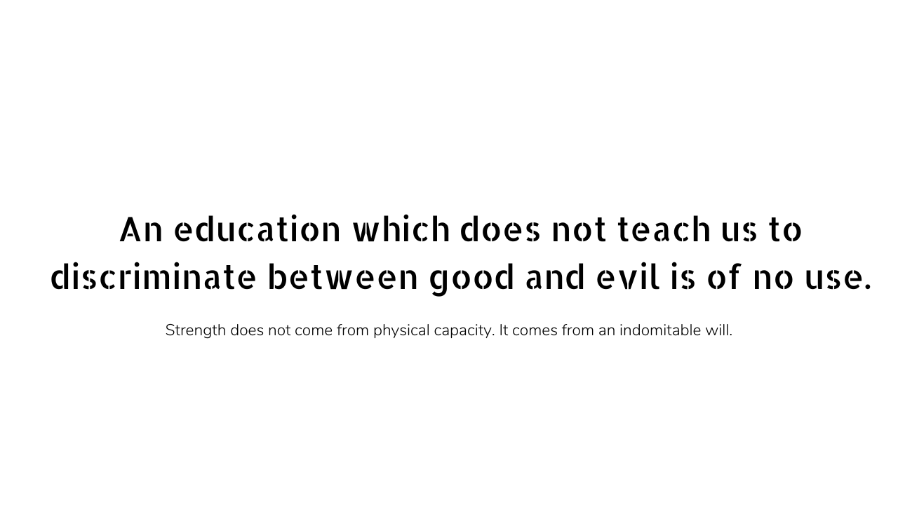 Mahatma Gandhi quotes on education 