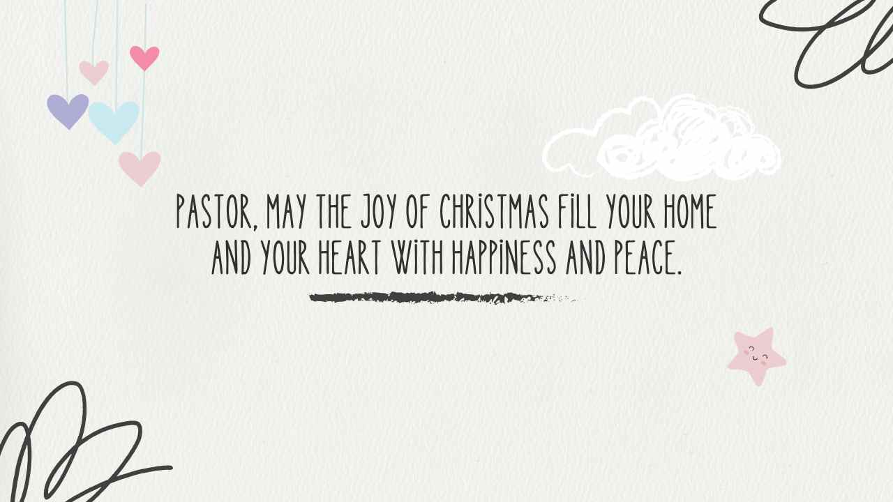 Merry Christmas Wishes for Pastor