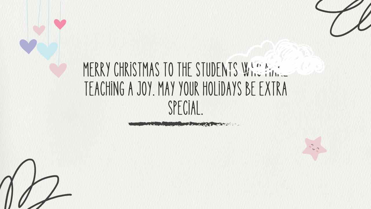 Merry Christmas Wishes for Students