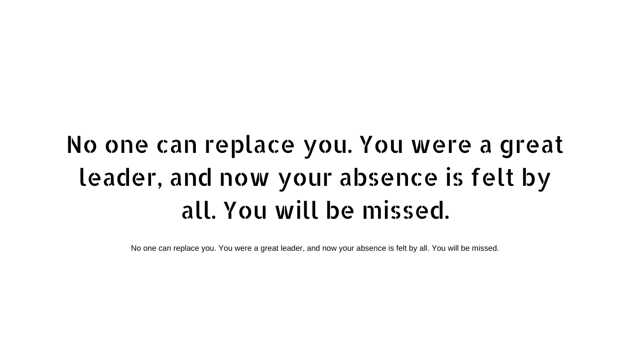 No one can replace you quotes 
