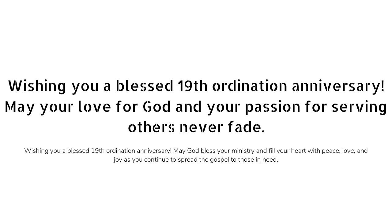 Ordination anniversary wishes 