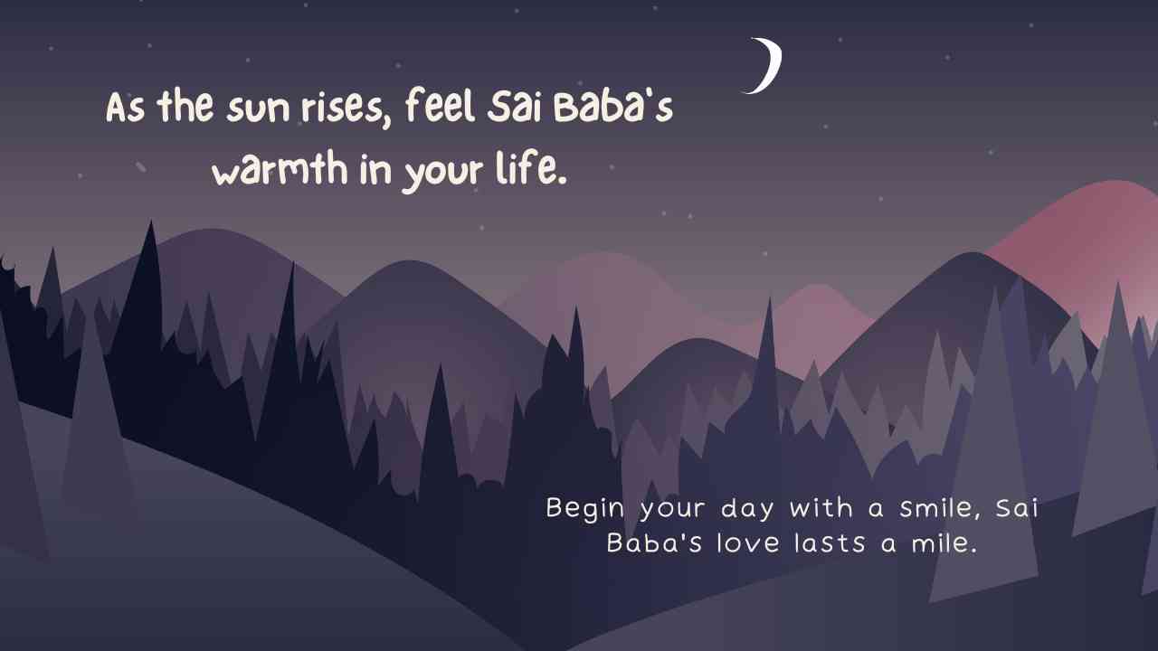 Sai Baba Good Morning Images with Quotes