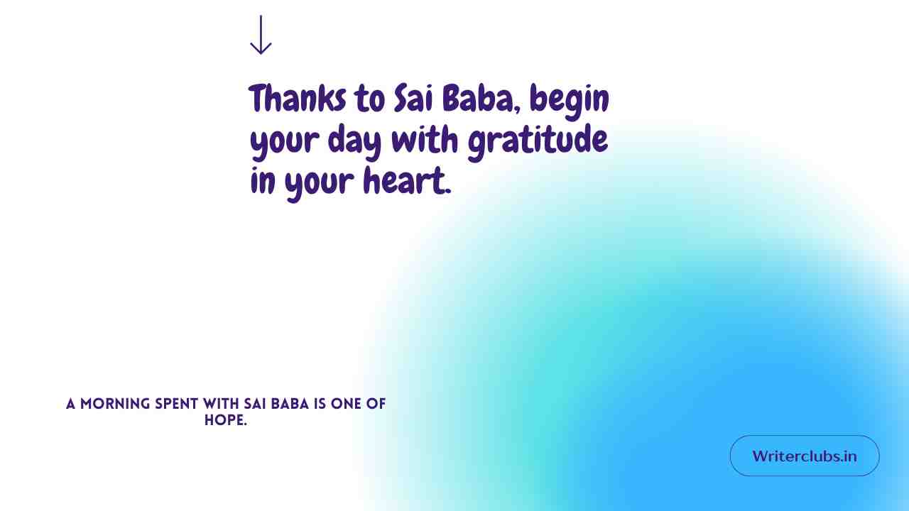 Sai Baba Good Morning Quotes 