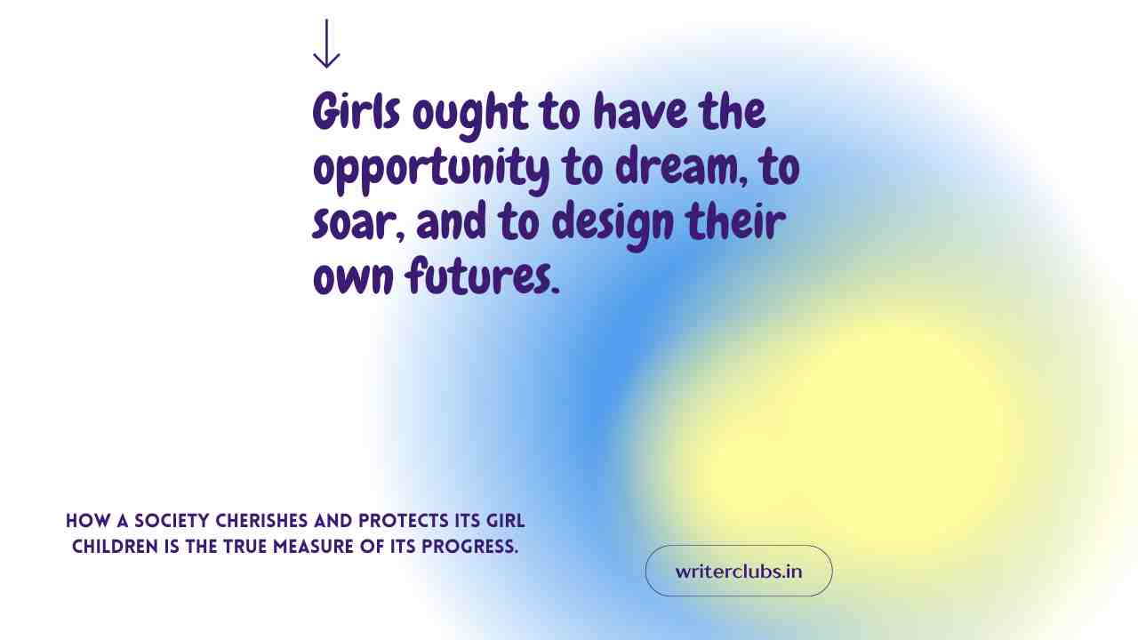 Save girl child quotes and captions 