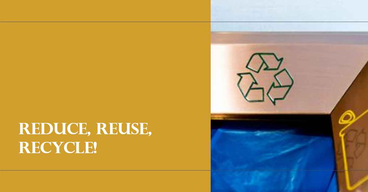 Slogan on Reduce Reuse Recycle