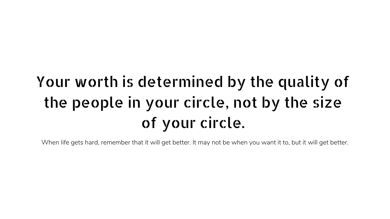 Small circle quotes and captions 