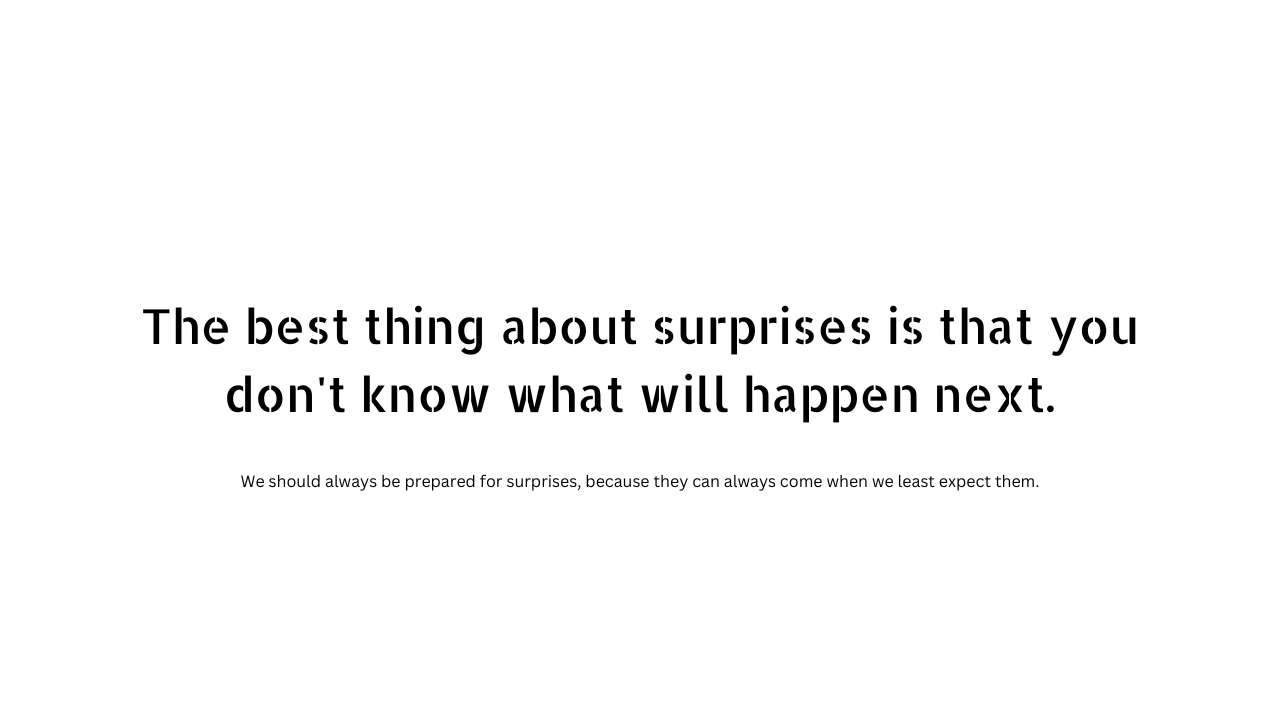 Surprise quotes in English 