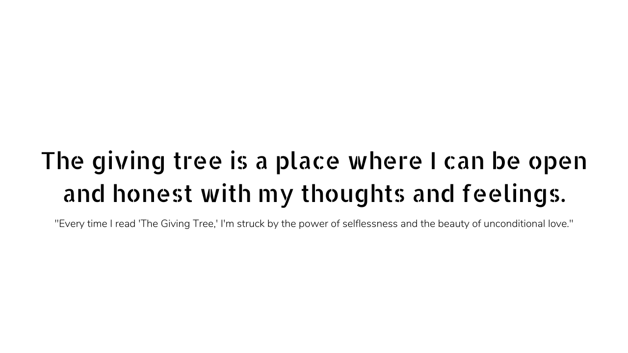 The giving tree quotes and captions