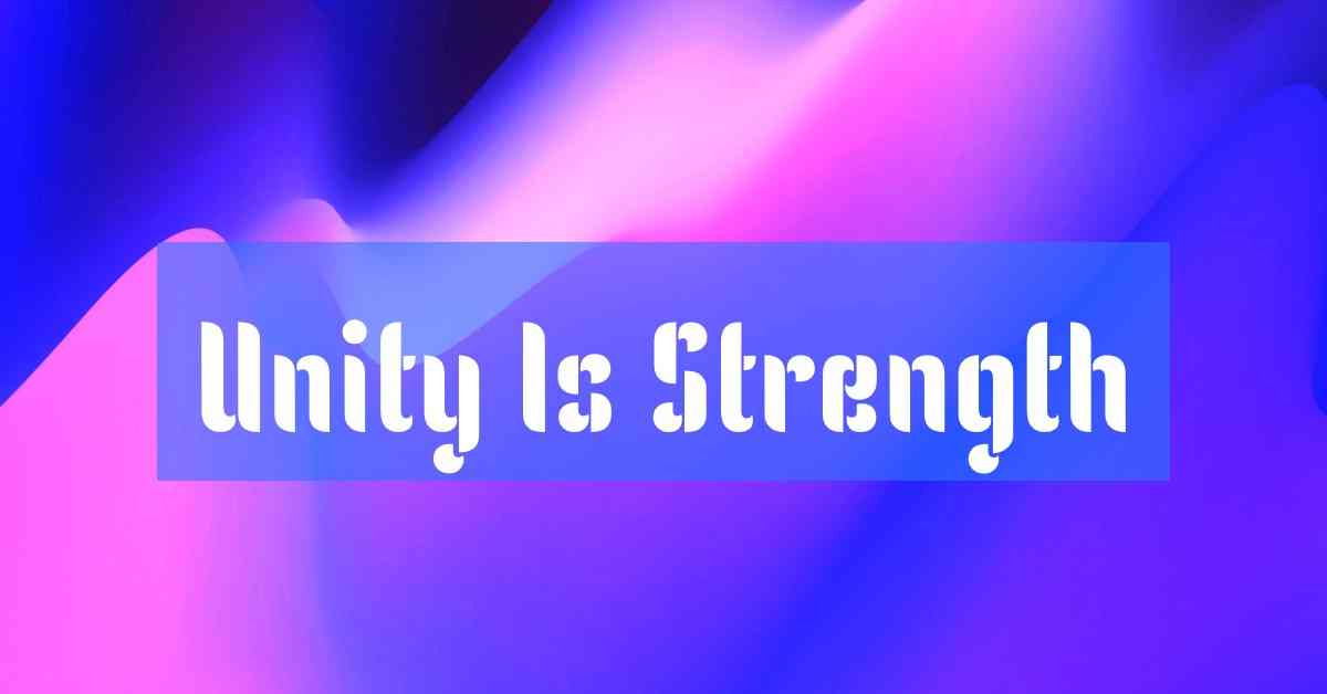 Unity Is Strength Essay