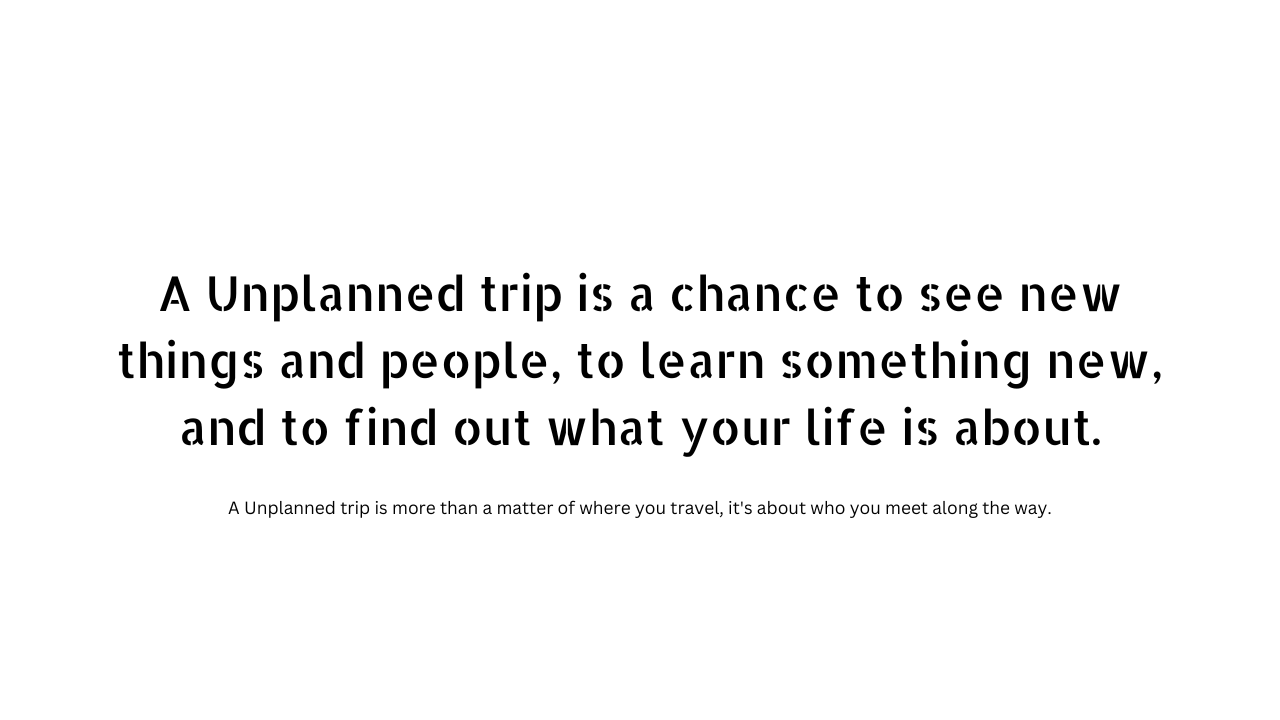 Unplanned trip quotes and captions 