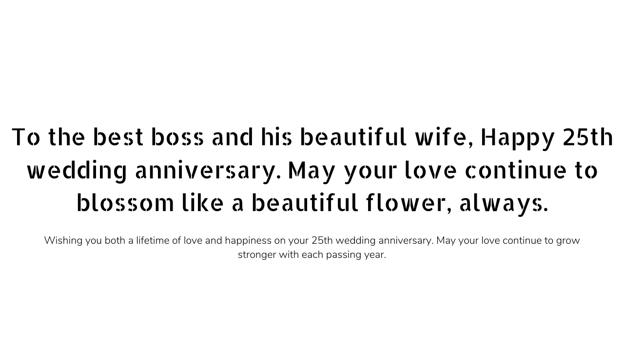 Wedding anniversary wishes to boss 