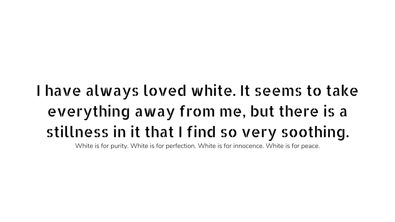 White background quotes and captions 