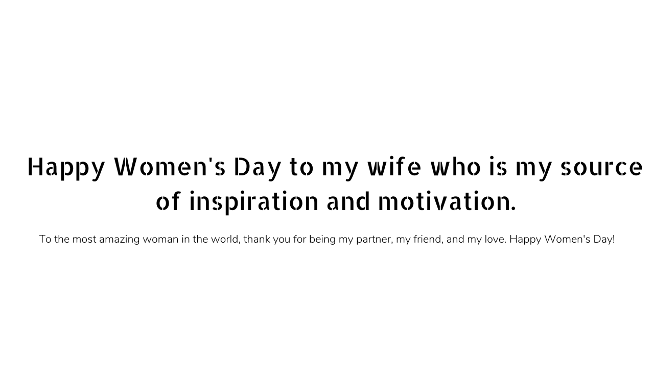Women's day wishes for wife 