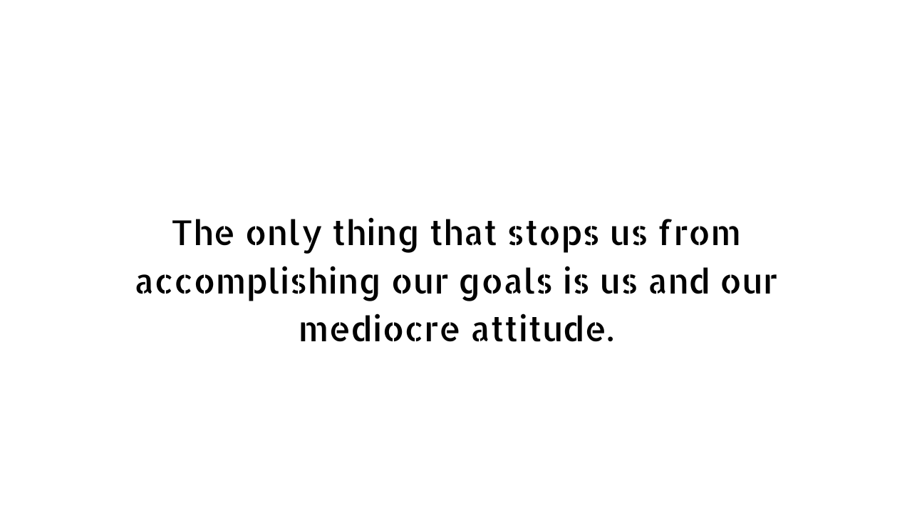 attitude quotes on white board 