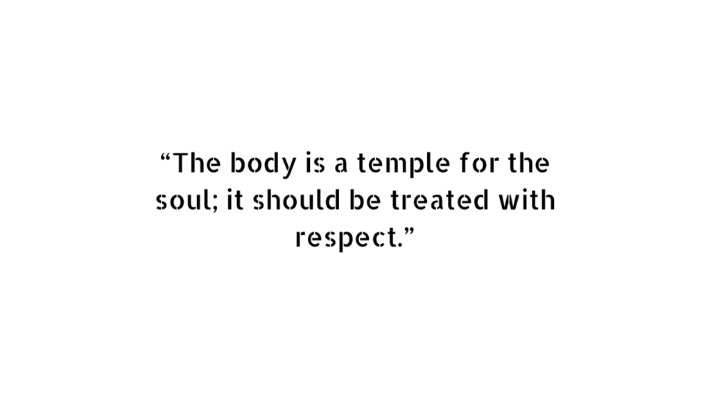 body is a temple quote an caption