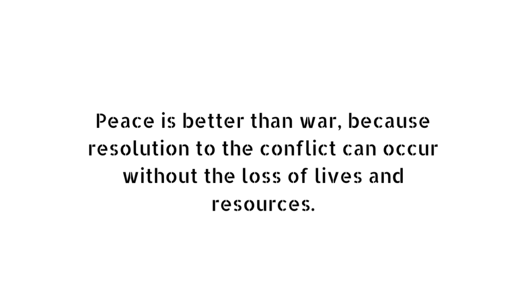 conflict quote written on cardboard