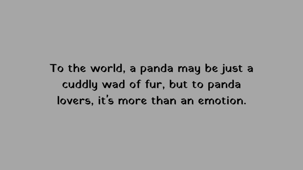 cute panda quote and caption for Instagram