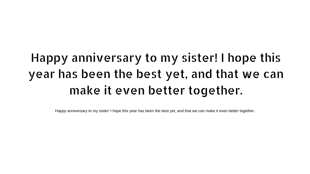 funny anniversary wishes for sister