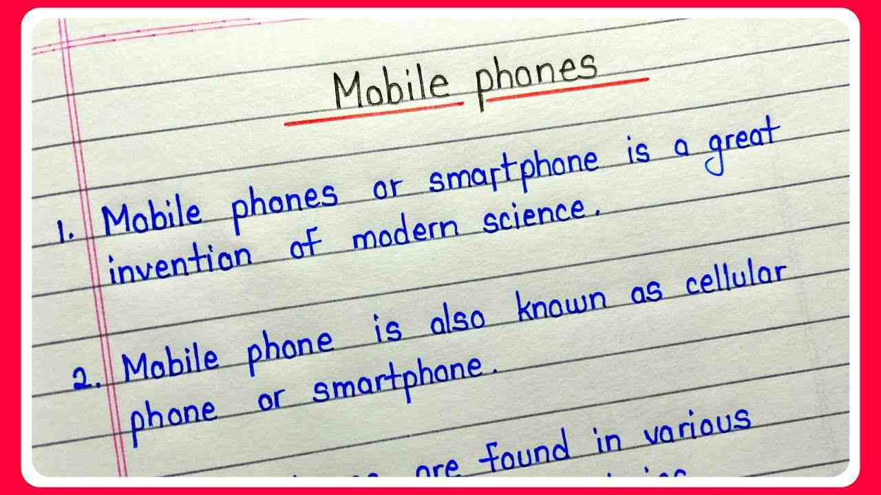 10 lines on Mobile phone in English 