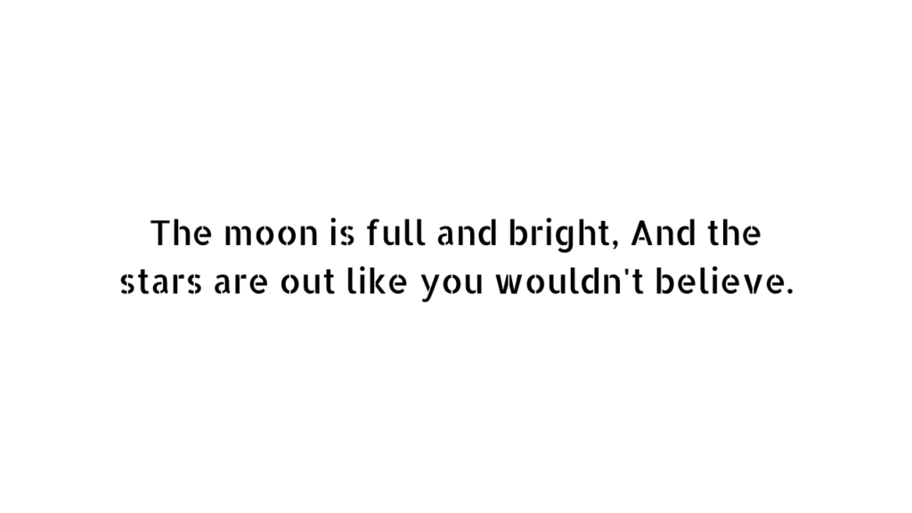 moonlight quotes on white cardboard 