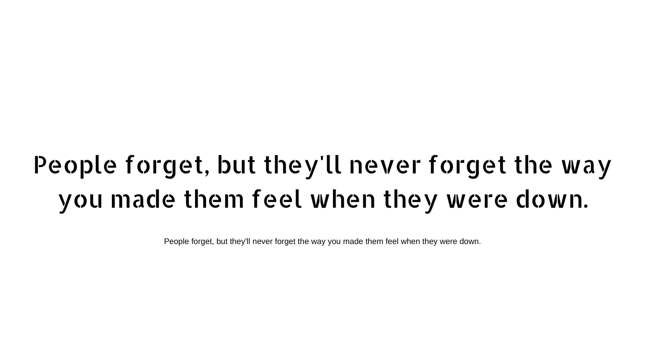 people forget quotes