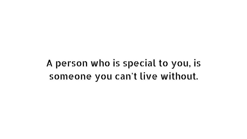 special thought about person 